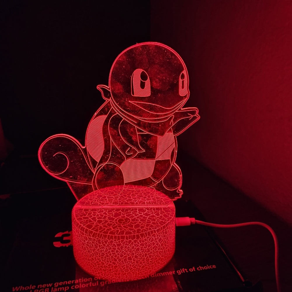 3D Illusion LED Night Light - Red - Picture 2 of 13
